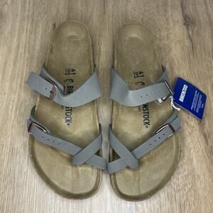 *NEW* Birkenstock Mayari Stone Birkibuc Cork Footbed Women's 10 EU41 Sandals